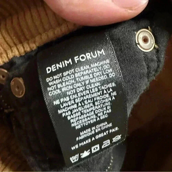 Aritzia Denim Forum Arlo High Rise Straight Corduroy Gold Rush Brown 26 - Picture 8 of 8